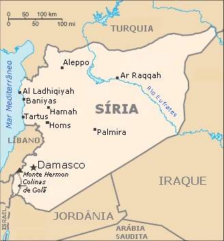 UNSMIS Mapa da Síria